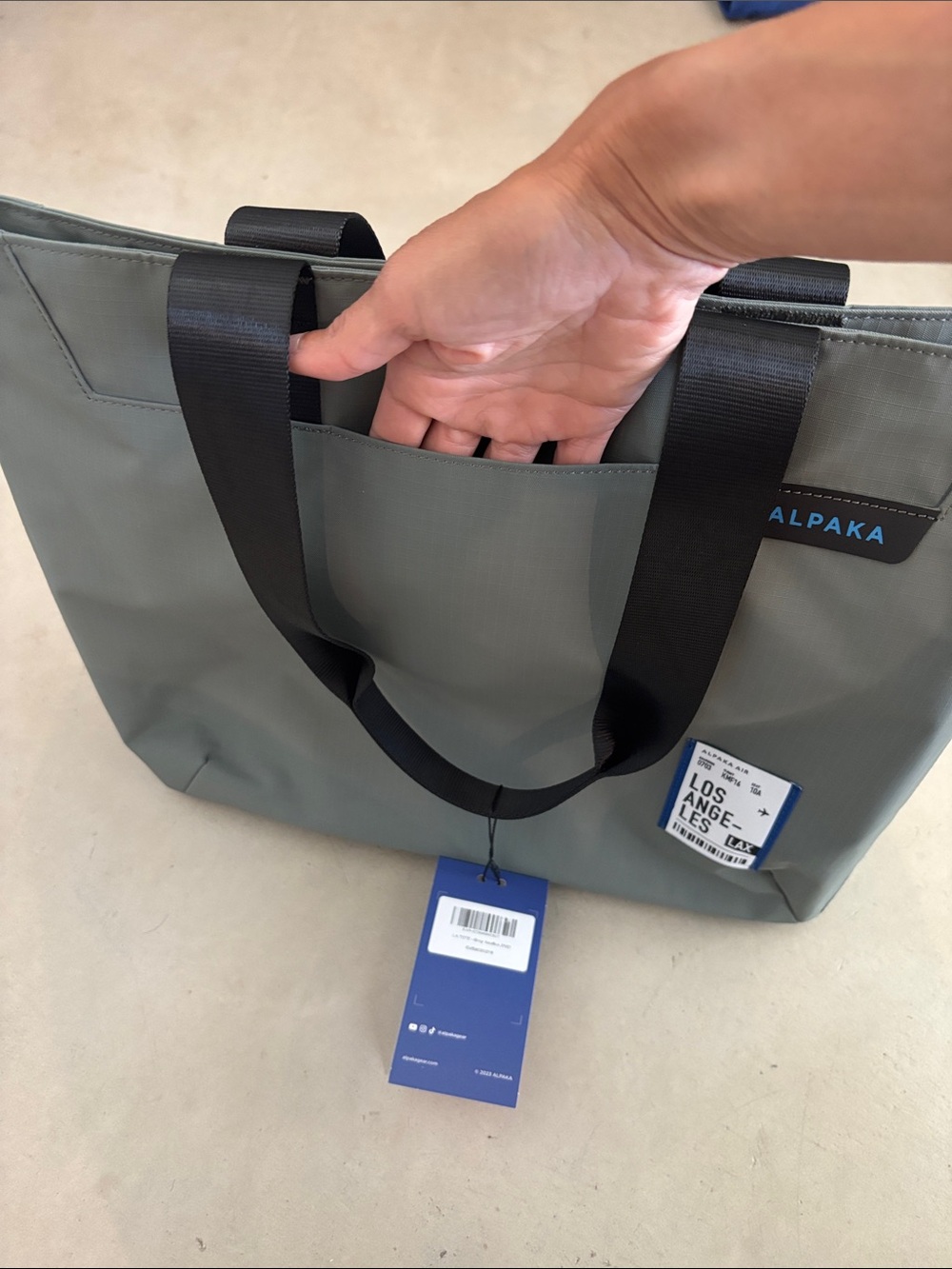 NWT Alpaka Elements (M) LA Pop Up Limited Edition Grey Axoflux 210D Tote Bag - Picture 10 of 16